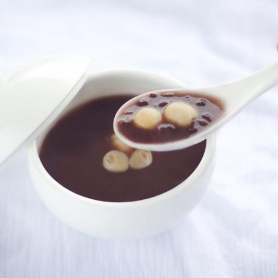 Hot Red Bean Cream with Lotus Seeds 莲子红豆沙 (热)